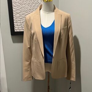 Tommy Hilfiger Beige Tailored Blazer with Notch Lapel